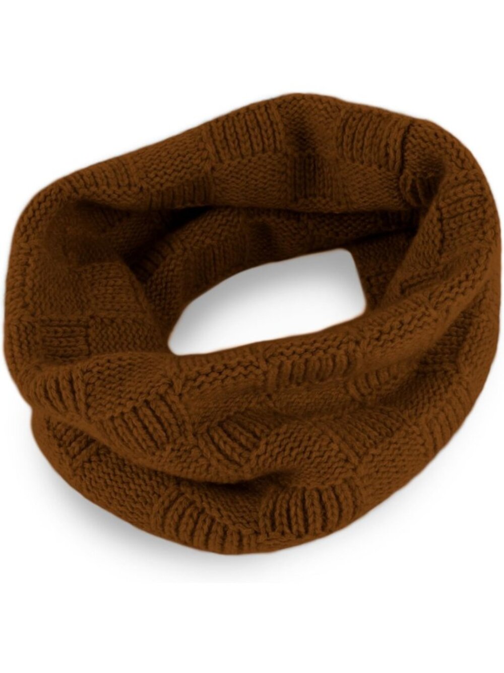 Checked 100% Cashmere Neck Warmer for Women - Soft, Cozy, Vicuna Brown